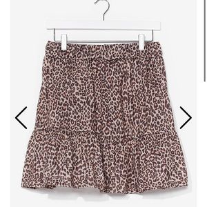 Leopard Print Mini Skirt